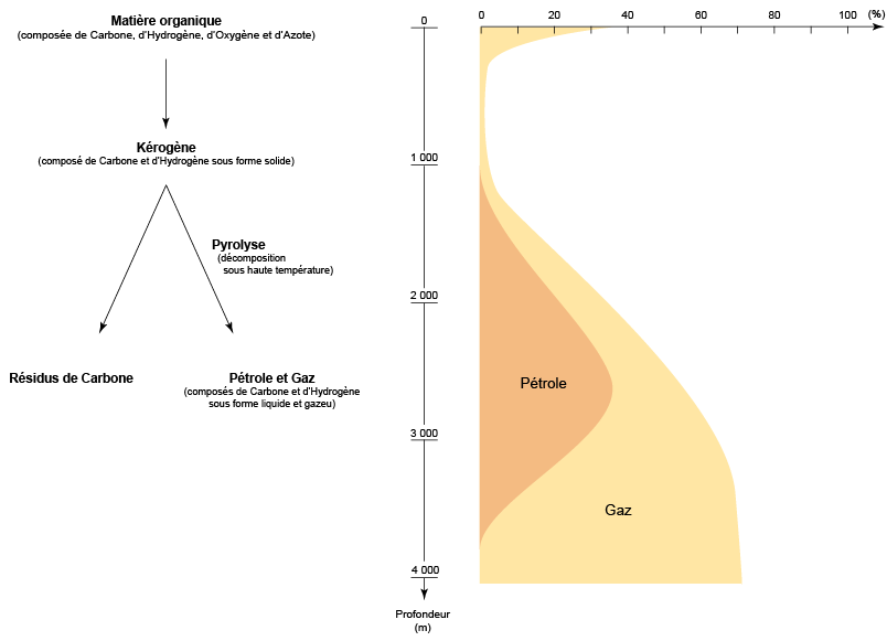 Formation du gaz de schiste - Hydrocarbures